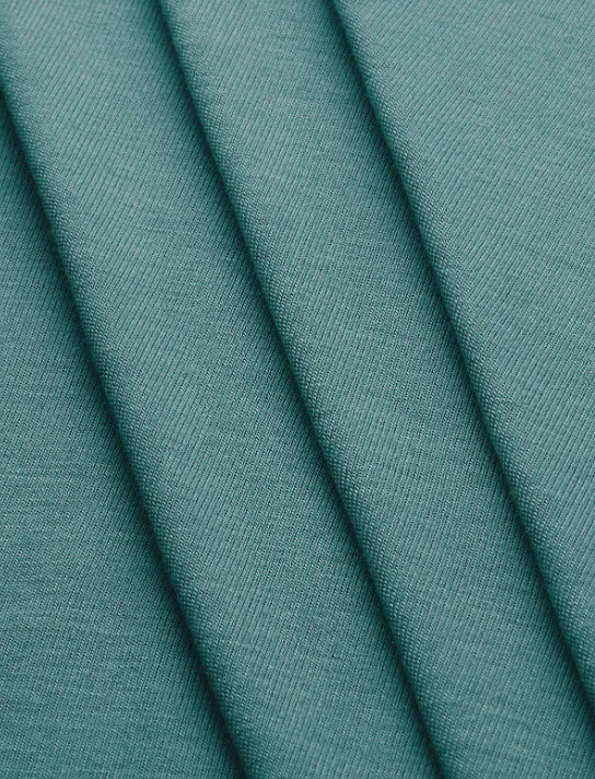 Soft turkish blue jersey hijab for everyday wear – lightweight, breathable, and stretchable fabric ideal for all-day comfort." | Hia Hijab