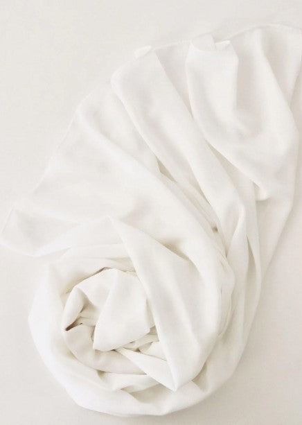 White jersey hijab for everyday modest fashion – soft and stretchy - Hia Hijab Australia