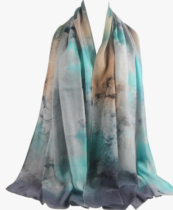 Teal Gray Hijab