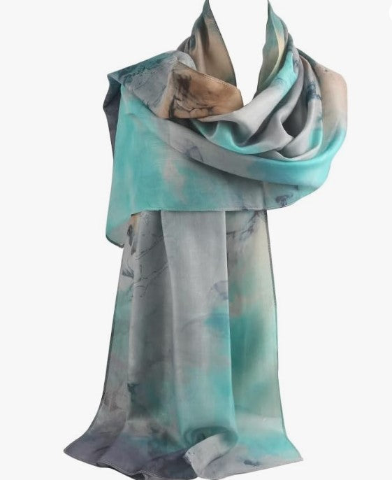 Teal Gray Hijab