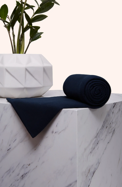 Navy blue jersey hijab for Muslim women – comfortable and stretchable - Hia Hijab Australia